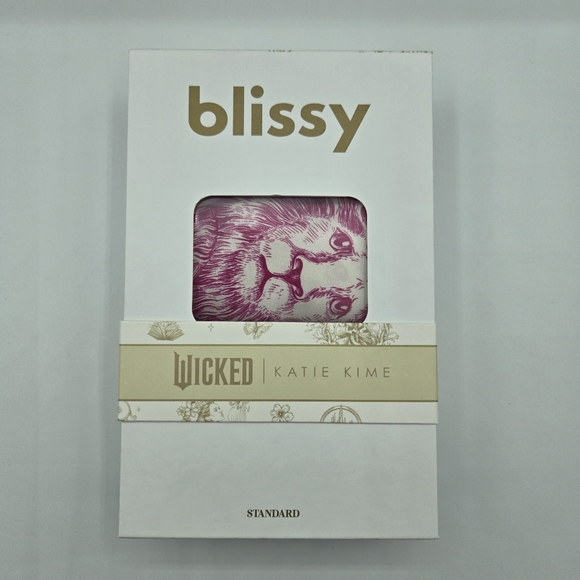 NWT Blissy Wicked Katie Kime Standard 100% Pure Mulberry Silk Pillowcase Pink - Picture 2 of 5